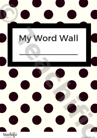 Preview image for Personal Word Wall: My Word Wall Cover - Dots