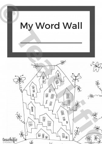 Preview image for Personal Word Wall: My Word Wall Cover - Houses on a Hill