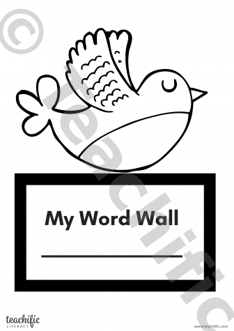 Preview image for Personal Word Wall: My Word Wall Cover 'Open a' - Bird