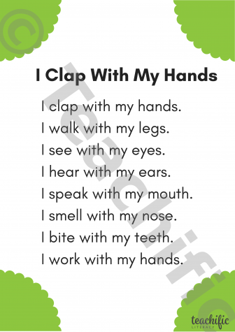 Preview image for Poems K-2: I Clap With My Hands