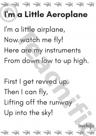 Preview image for Poems K-2: I'm a Little Aeroplane