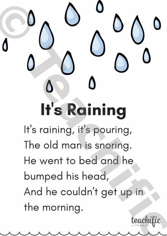 Preview image for Poems K-2: It's Raining, It's Pouring