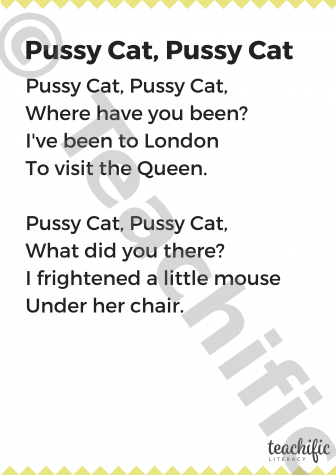 Preview image for Poems K-2: Pussy Cat, Pussy Cat