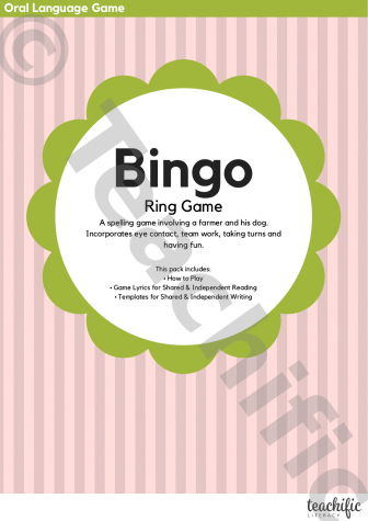 Preview image for Oral Language Games: BIngo Chant