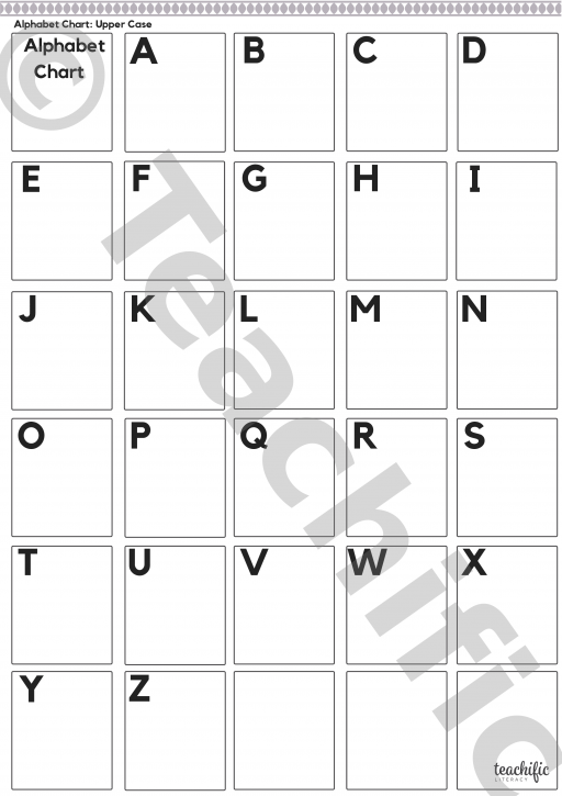 alphabet chart uppercase small teachific