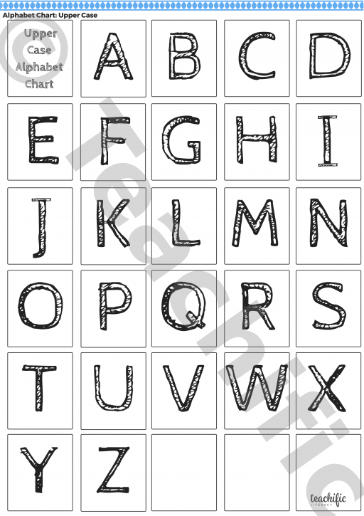 alphabet chart uppercase teachific