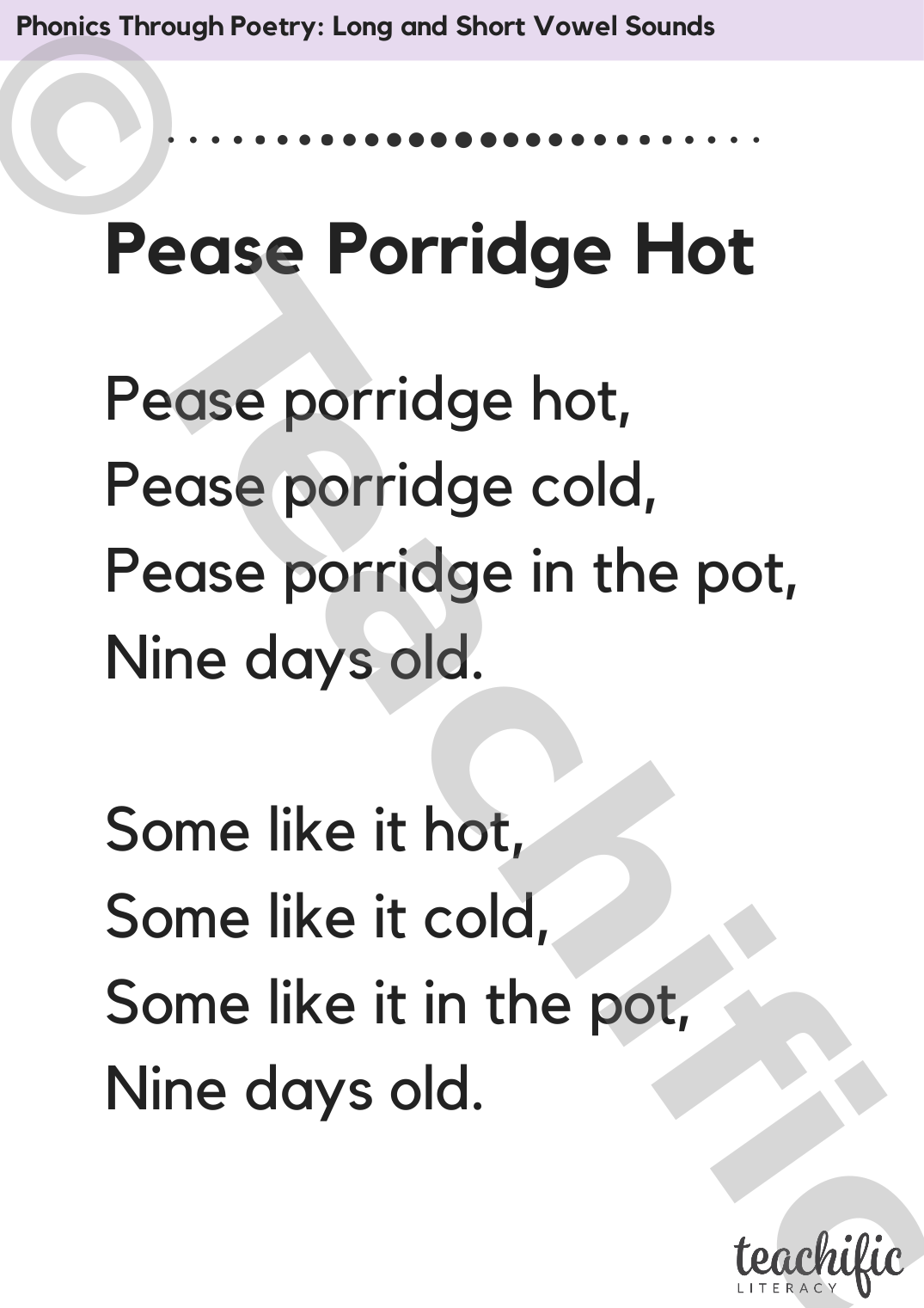 pease porridge hot song